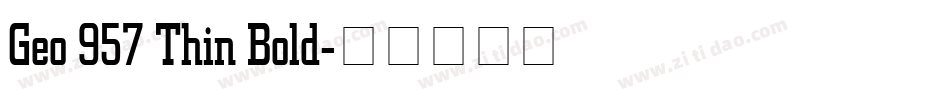 Geo 957 Thin Bold字体转换